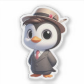 Sticker pingouin, gros pingouin bos (Devant)