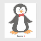 Sticker Pingouin mignon, Petit Pingouin, Pingouin Avec Cra (Feuille)