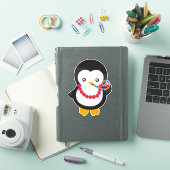 Sticker Pingouin mignon, Petit Pingouin, Sifflement de fêt (Couverture iPad)