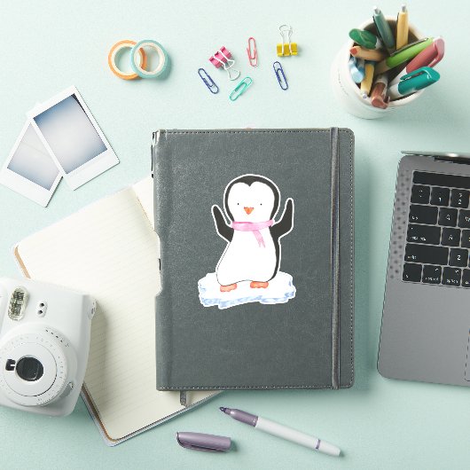Sticker Pingouin mignon sur la glace (Couverture iPad)
