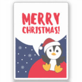 Sticker Pingouin Noël Neige Hiver Animaux Penguins Sti (Recto)