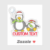 Sticker Pingouins de Noël (Feuille)