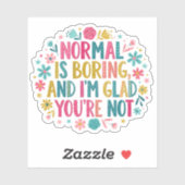 Sticker Pink and Teal Floral Wreath Quote (Feuille)