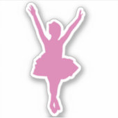 Sticker Pink Ballerina silhouette (Devant)