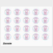 Sticker Pink Bouncy Bounce House Anniversaire (Feuille)