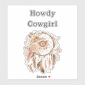 Sticker Pink Brown occidental Fille à chenilles attrapeur (Feuille)