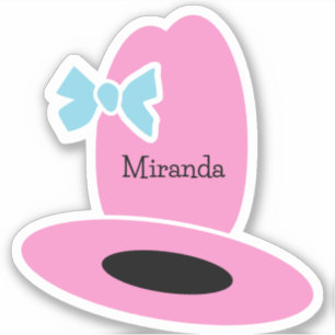 Sticker Pink Cowgirl Casquette fête d'anniversaire