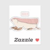 Sticker Pink fairy armadillo (Feuille)