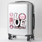Sticker Pink Love Volleyball (Sur valise)