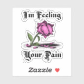 Sticker Pink Rose in Despair (Feuille)