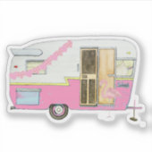 Sticker Pink She Shed Camper Trailer (Devant)