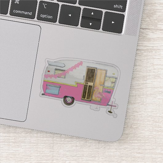 Sticker Pink She Shed Camper Trailer (Détail)