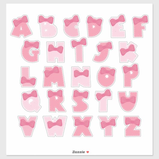 STICKER PINKY ALPHABET (Feuille)