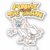 Sticker Pinky et le cerveau | Afficher le logo (Devant)