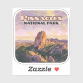 Sticker Pinnacles National Park Buttes Californie (Feuille)