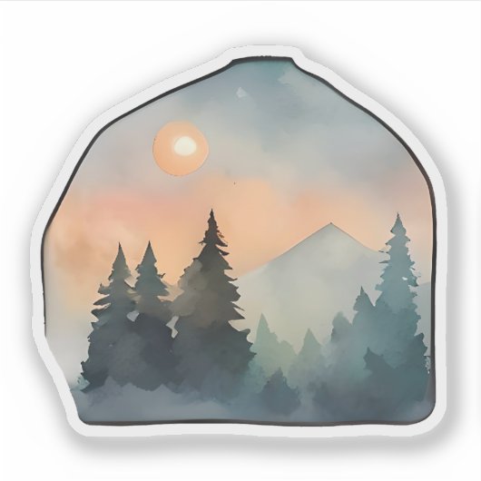Sticker Pins à Whisperer au coucher du soleil (Devant)