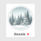 Sticker Pins d'hiver (Feuille)
