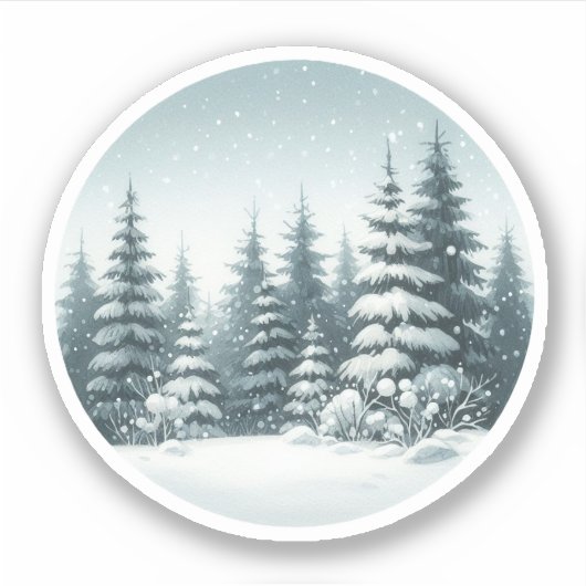 Sticker Pins d'hiver (Devant)