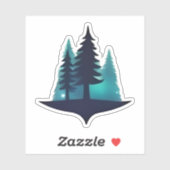 Sticker Pins silhoués avec lumière mystique (Feuille)