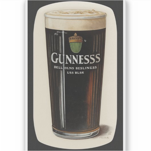 Sticker Pinte de stout (Devant)