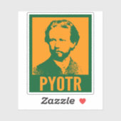 Sticker Piotr Tchaikovsky Pop Art Coupe Vinyle personnalis (Feuille)