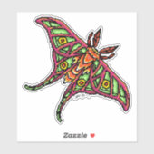 Sticker Pipe colorée Luna Moth (Feuille)