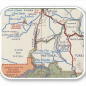 Sticker Pipe Springs National Monument Carte Vintage (Devant)