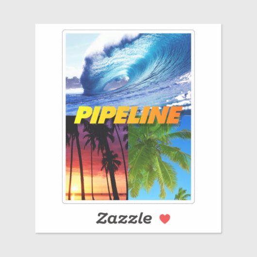 Sticker Pipeline Hawaii (Feuille)