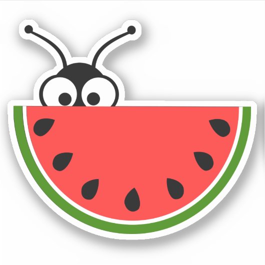 Sticker Pique-nique Ant Pékin Derrière Watermelon (Devant)