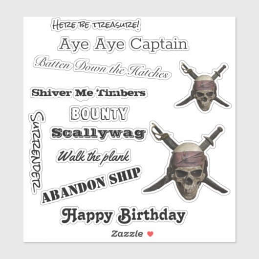 Sticker Pirate (Feuille)
