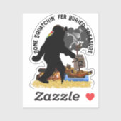 Sticker Pirate Capitaine Sasquatch (Feuille)