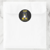 Sticker Pirate Linux Tux Penguin Noir Ubuntu, etc (Sac)