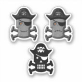 Sticker Pirate Robot Jolly roger 3 Pack (Devant)