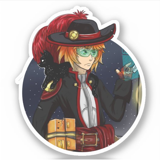 Sticker Pirate spatiale (Devant)