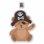 Sticker Pirate Teddy Bear (Devant)