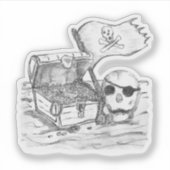 Sticker Pirate Treasure Scene Sketch (Devant)