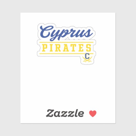Sticker Pirates du lycée de Chypre (Feuille)