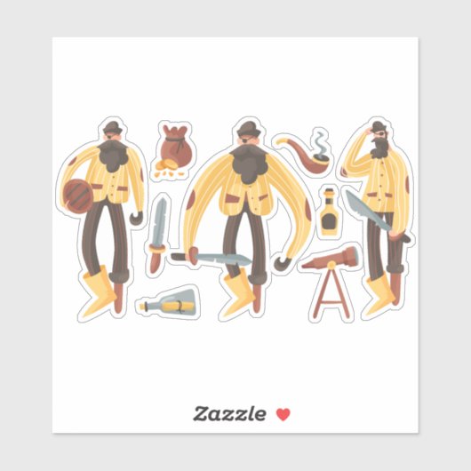 STICKER PIRATES VECTOR PACK (Feuille)