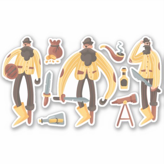 STICKER PIRATES VECTOR PACK (Devant)