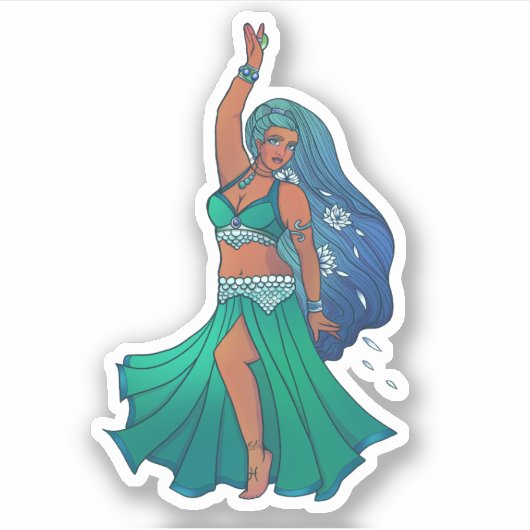 Sticker Pisces Belly Dancer (Devant)