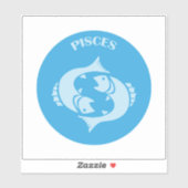 Sticker Pisces, Zodiac Sign, Horoscope, Astrology (Feuille)