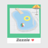 Sticker Piscine (Feuille)