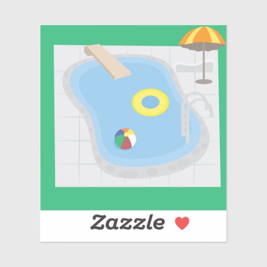Sticker Piscine (Feuille)