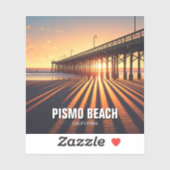 Sticker Pismo Beach Pier Californie (Feuille)