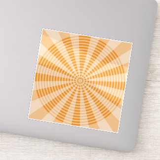 Sticker Pissenlit, Spirale Orange, Art Abstrait Bohème
