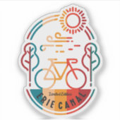 Sticker Piste cyclable Retro Erie Canal. (Devant)