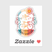 Sticker Piste cyclable Retro Fort Custer (Feuille)