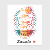 Sticker Piste cyclable Retro Hiawatha (Feuille)