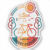 Sticker Piste cyclable Retro Mount Vernon (Devant)