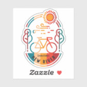 Sticker Piste cyclable Retro New River (Feuille)
